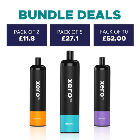 ibreathe xero pro - 5000 puffs with 0 nicotine disposable vape