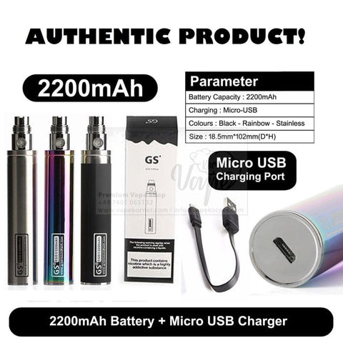 GS EGO 3 III 3200 Mah Battery With Authentic Scratch Code