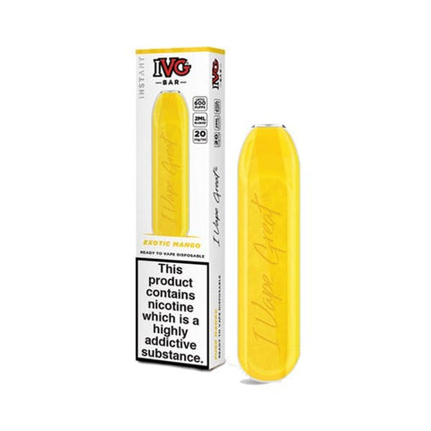 20mg I VG Bar 600 Puffs Disposable Vape