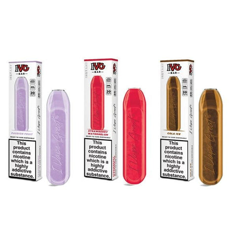 20mg I VG Bar 600 Puffs Disposable Vape