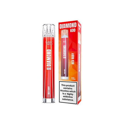 20mg Vapes Bars Diamond 600 Disposable Vape Device 600 Puffs