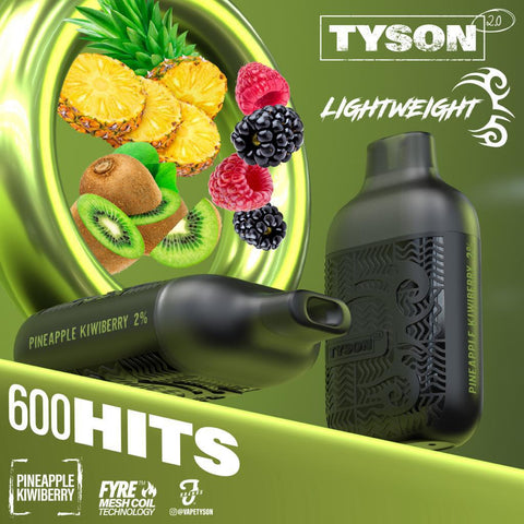 Tyson 2.0 Lightweight 600 Disposable Vape